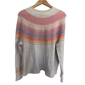 J Crew Fair Isle Yoke Rollneck Sweater in Supersoft Yarn Women's Medium